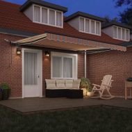 Сгъваем навес с Многоцветен 400 × 300 cm текстил