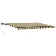 Сгъваем навес Зелен и жълт 400 ×300 cm текстил