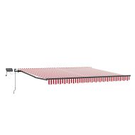 Сгъваем навес Червен и бял 450 ×350 cm текстил