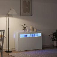 Служебен шкаф Бяло 116 x 30 x 75 см Инженерно дърво