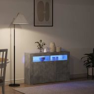 Служебен шкаф Циментено сиво 116 x 30 x 75 см Инженерно дърво