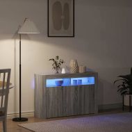 Служебен шкаф Сив сонома 116 x 30 x 75 см Инженерно дърво