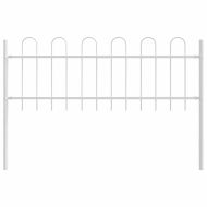 Градска ограда 3 pcs Бяло 5,1 x 0,6 м Прахово боядисана стомана