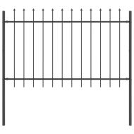 Градска ограда 4 pcs Сив 6,8 x 1 м Прахово боядисана стомана