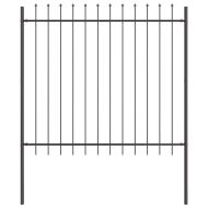 Градска ограда 4 pcs Сив 6,8 x 1,5 м Прахово боядисана стомана