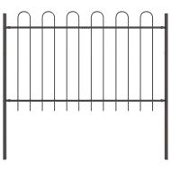 Градска ограда 4 pcs Сив 6,8 x 1,2 м Прахово боядисана стомана