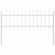 Градска ограда 4 pcs Бяло 6,8 x 0,6 м Прахово боядисана стомана