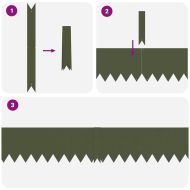 Ограда за трева 50 pcs Маслинено зелено 100 x 0.05 x 20 см