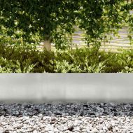 Ограда за трева 50 pcs Сребрист 100 x 0.05 x 20 см