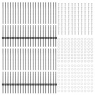 Оградни стълбове 88 pcs Сив 140 cm Стомана