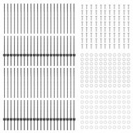 Оградни стълбове 88 pcs Сив 160 cm Стомана