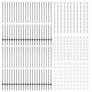 Оградни стълбове 88 pcs Сив 200 cm Стомана