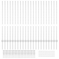 Оградни стълбове 44 pcs Сребрист 160 cm Стомана