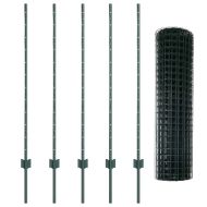 Ограда и колче Зелен 1,2 x 10 m Стомана