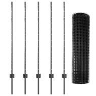 Ограда и колче Сив 1,2 x 10 m Стомана