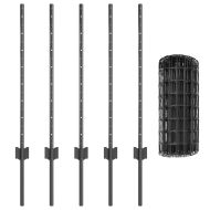 Ограда и колче Сив 0,8 x 10 m Стомана