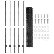 Ограда и колче Сив 1,6 x 10 m Стомана