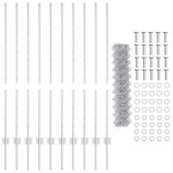 Ограда и колче Сребрист 1,2 x 10 m Стомана