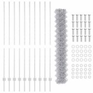 Ограда и колче Сребрист 1,5 x 10 m Стомана