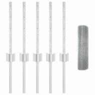 Ограда и колче Сребрист 0,4 x 10 м Стомана