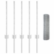 Ограда и колче Сребрист 0,6 x 10 м Стомана