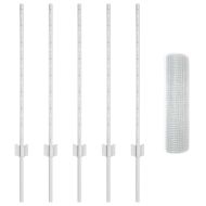 Ограда и колче Сребрист 0,8 x 10 m Стомана