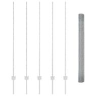 Ограда и колче Сребрист 1,4 x 10 m Стомана