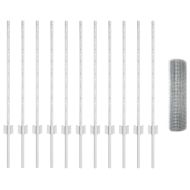 Ограда и колче Сребрист 0,8 x 25 m Стомана