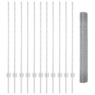 Ограда и колче Сребрист 1,2 x 25 m Стомана