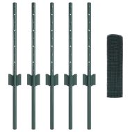 Ограда и колче Зелен 0,4 x 10 м Стомана