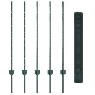 Ограда и колче Зелен 1 x 10 m Стомана
