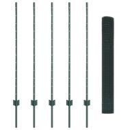 Ограда и колче Зелен 1,2 x 10 m Стомана