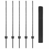 Ограда и колче Сив 1 x 10 m Стомана