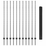 Ограда и колче Сив 1,5 x 25 m Стомана