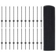 Ограда и колче Сив 0,5 x 50 м Стомана