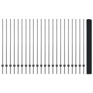 Ограда и колче Сив 1,5 x 50 m Стомана