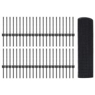 Ограда и колче Сив 0,4 x 100 м Стомана