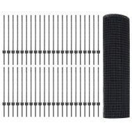 Ограда и колче Сив 0,8 x 100 м Стомана