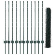 Ограда и колче Зелен 1 x 25 m Стомана