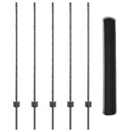 Ограда и колче Сив 1,2 x 10 m Стомана