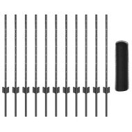 Ограда и колче Сив 0,8 x 25 m Стомана