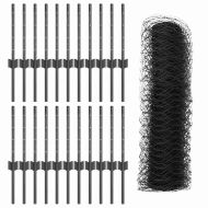 Ограда и колче Сив 0,4 x 50 м Стомана