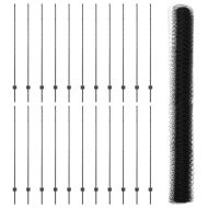 Ограда и колче Сив 1,5 x 50 m Стомана