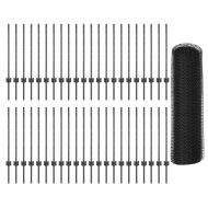 Ограда и колче Сив 0,8 x 100 м Стомана