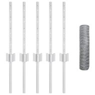 Ограда и колче Сребрист 0,4 x 10 м Стомана