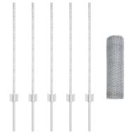 Ограда и колче Сребрист 0,8 x 10 m Стомана