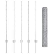 Ограда и колче Сребрист 1 x 10 m Стомана