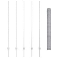 Ограда и колче Сребрист 1,5 x 10 m Стомана