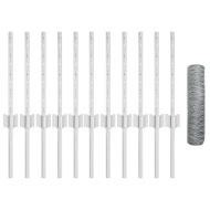 Ограда и колче Сребрист 0,4 x 25 м Стомана