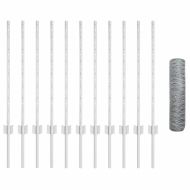 Ограда и колче Сребрист 0,8 x 25 m Стомана